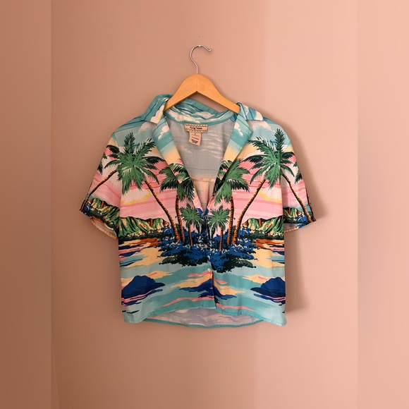 Urban Outfitters Tops - NWOT Unique Vintage Flying Tomato 1950s Hawaiian Shirt & bottom set Size Small